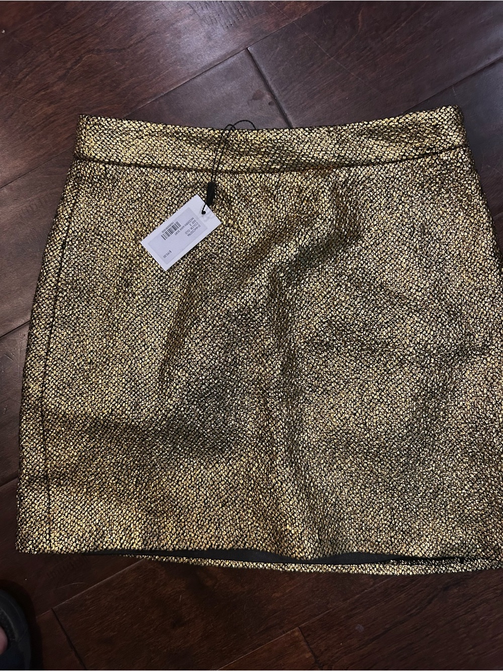 NWT- Milly Metallic Gold Mini Skirt -
